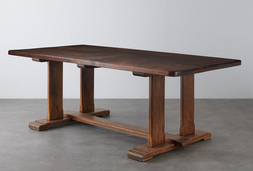 OAK ARTS & CRAFTS DINING TABLE